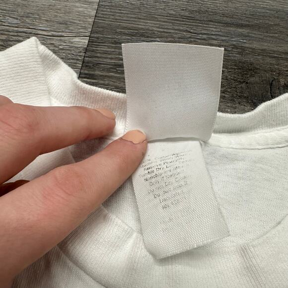 Vintage MLB Cleveland Indians White Red XL Crew Neck Embroidered Logo T-Shirt - Picture 3 of 9